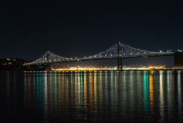 Fototapeta na wymiar Oakland Bay Bridge at Night