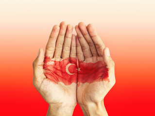 Turkiye, Flag of Turkiye - Republic of Turkey. It is a Visual Design.