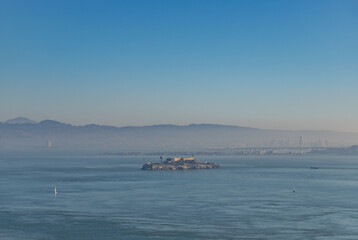 Alcatraz Island in the Morning - obrazy, fototapety, plakaty