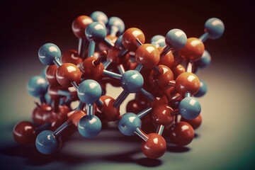 Illustration of a creatinol-o-phosphate molecule. Generative AI