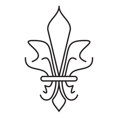 Isolated abstract lys flower symbol icon Vector