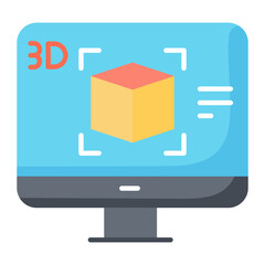 3D Technology Flat Icon