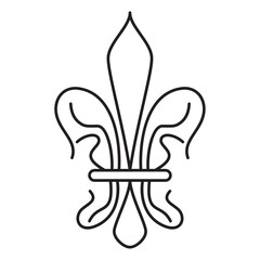 Isolated abstract lys flower symbol icon Vector