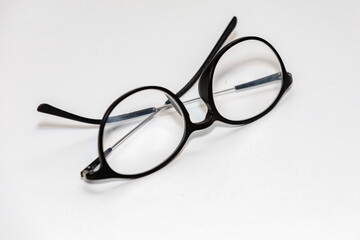 Eyeglasses frame isolated on a light background