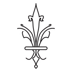 Isolated abstract lys flower symbol icon Vector