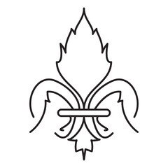 Isolated abstract lys flower symbol icon Vector