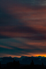 sunrise in the mountains