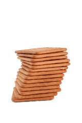 salt water cracker salty cracker unhealthy food isolated on white background with space for text