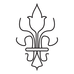 Isolated abstract lys flower symbol icon Vector