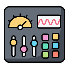 Machine Control Line Color Icon