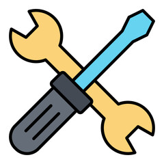 Mechanical Tools Line Color Icon