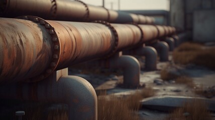 The pipe through which the gas passes. Generative AI.