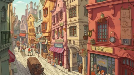 sense of magic and wonder that pervades  with floating lanterns and enchanting window displays.