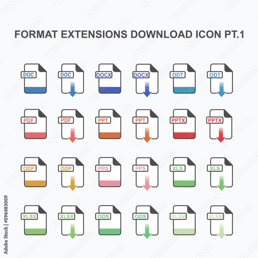 Poster set of documents format extension download icon - icon for web and graphics design.