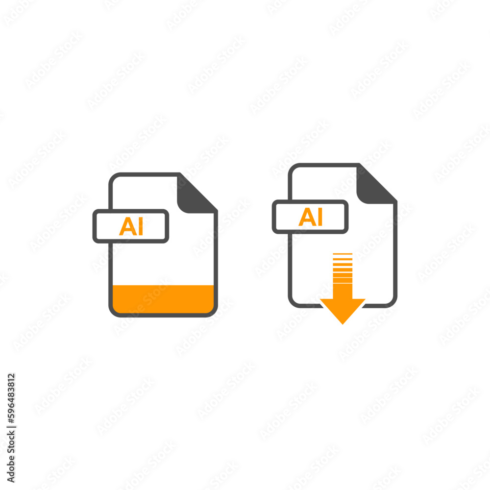 Poster illustrator format download icon. format extension icon vector design. for web and graphics design.
