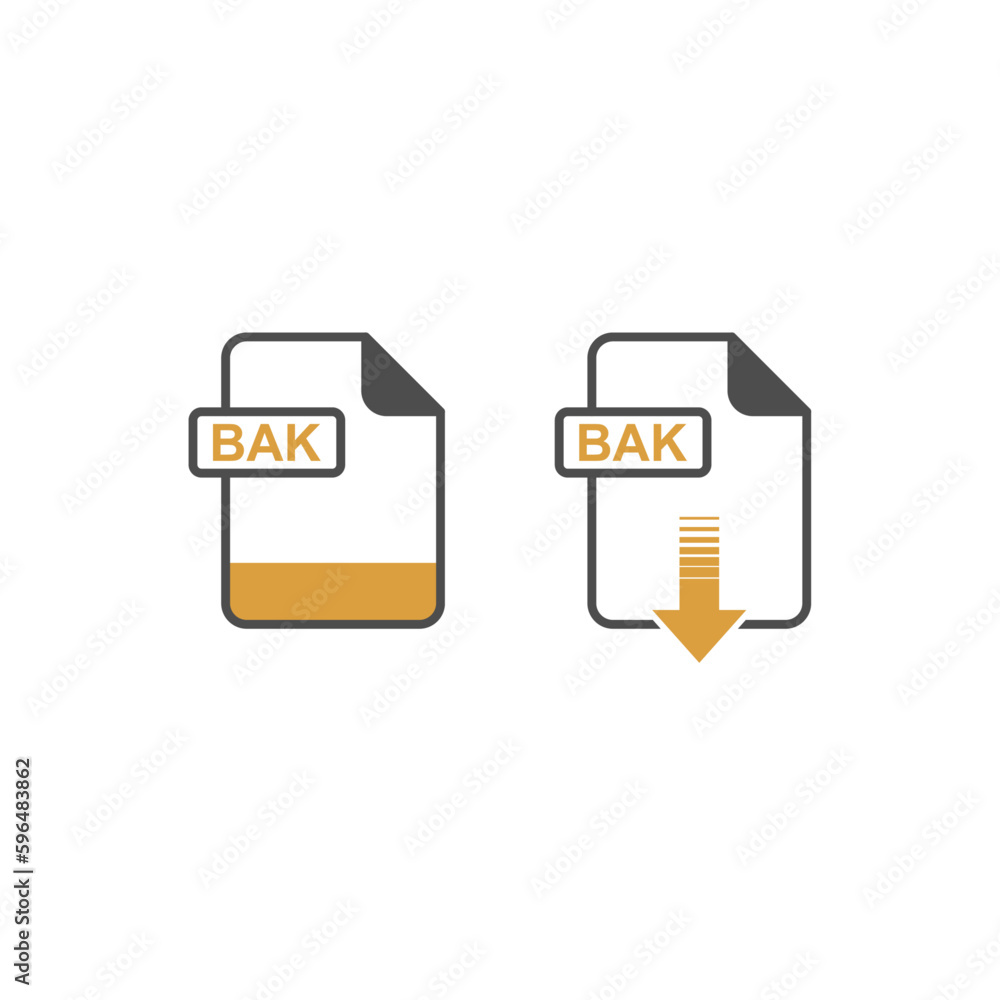 Poster bak format download icon - format extension file icon vector illustration for web and graphics desig