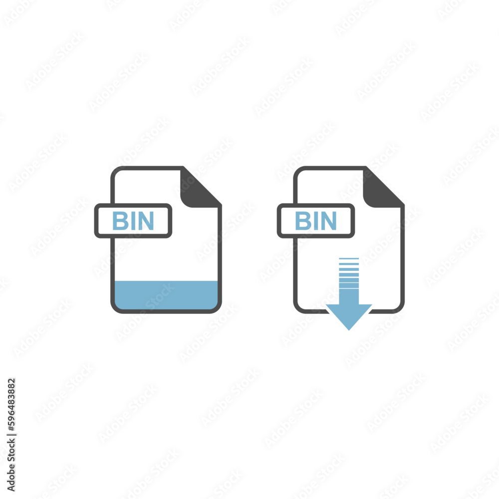 Poster bin format download icon - format extension file icon vector illustration for web and graphics desig