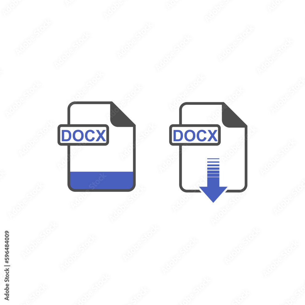 Poster docx format download icon - format extension file icon vector illustration for web and graphics desi