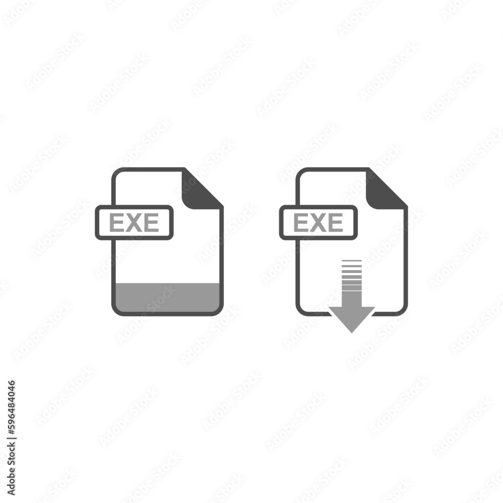 Poster exe format download icon - format extension file icon vector illustration for web and graphics desig