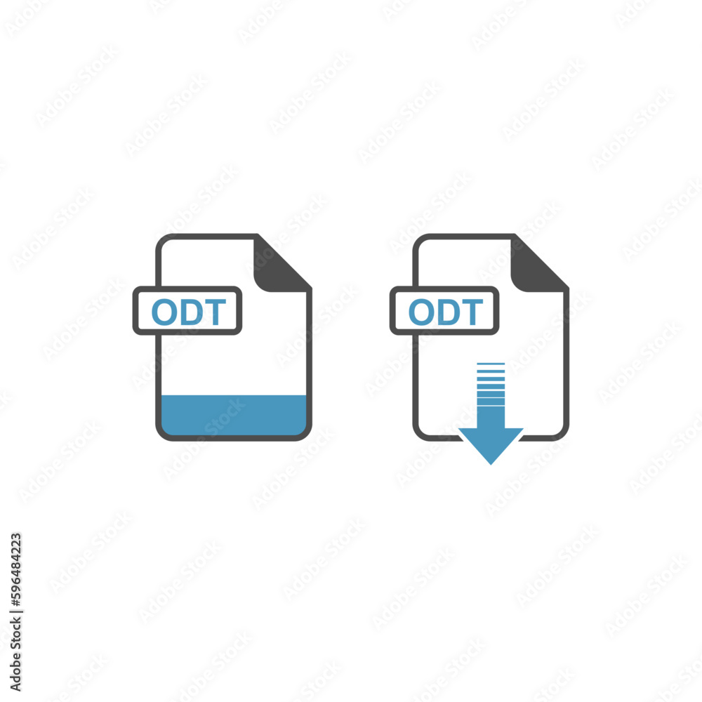 Poster odt format download icon - format extension file icon vector illustration for web and graphics desig