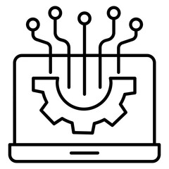 Computer Technology Thin Line Icon