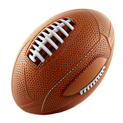 American football ball with copy space isolated on clear background for object and retouch design. Generative AI