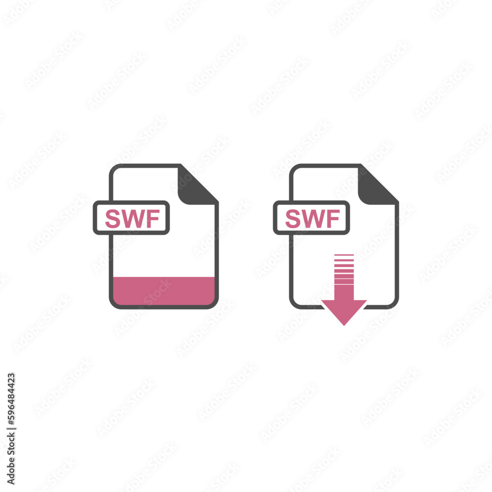 Poster swf format download icon - format extension file icon vector illustration for web and graphics desig
