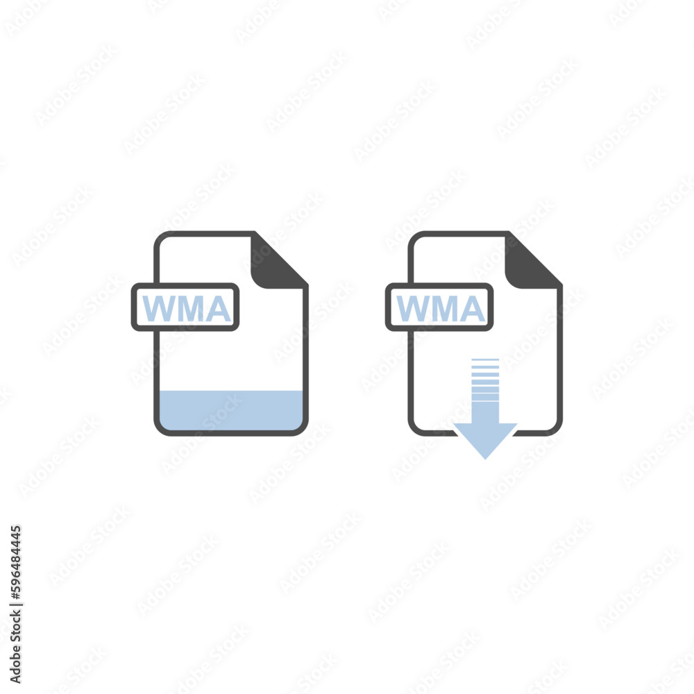 Poster wma format download icon - format extension file icon vector illustration for web and graphics desig