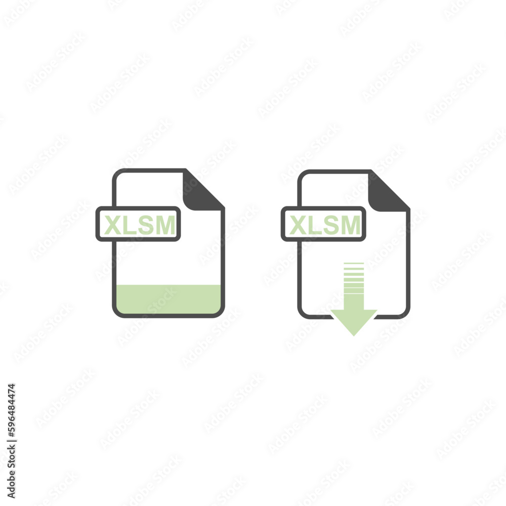 Poster xlsm format download icon - format extension file icon vector illustration for web and graphics desi