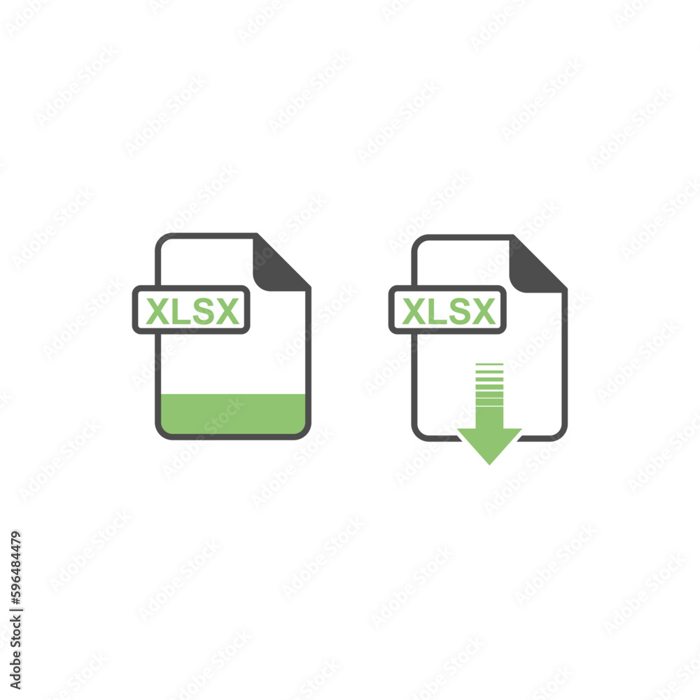 Poster xlsx format download icon - format extension file icon vector illustration for web and graphics desi