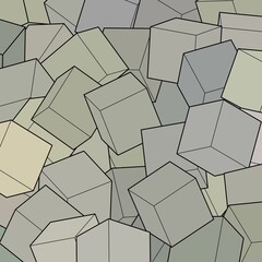 Geometric gray background. Cubes. Template, layout. eps 10
