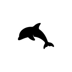 simple dolphin icon illustration vector