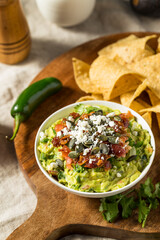 Homemade Gourmet Fancy Guacamole with Toppings