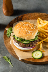 Homemade Healthy Lamb Burger