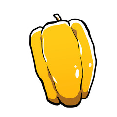 Simple and realistic paprika illustration