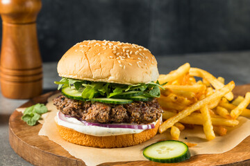 Homemade Healthy Lamb Burger