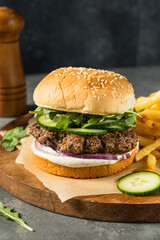 Homemade Healthy Lamb Burger