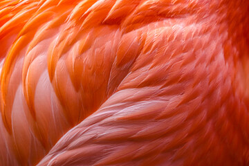 Flamingo feathers , beak and neck © Laura
