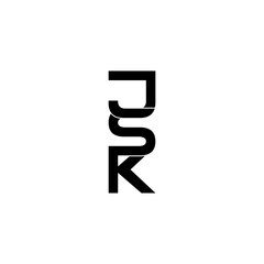 jsk lettering initial monogram logo design
