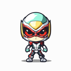 This dynamic vector illustration shows a Tokusatsu hero using their incredible powers to protect the city from harm.