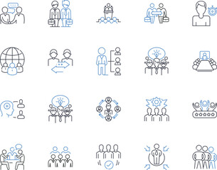 Legal department line icons collection. Litigation, Compliance, Contracts, Arbitration, Counsel, Patent, Trademark vector and linear illustration. Legalization,Prosecution,Jurisdiction Generative AI - obrazy, fototapety, plakaty