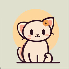 Obraz na płótnie Canvas cute cat sweety smilley