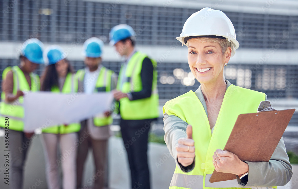Poster well have this project completed in no time. cropped portrait of an attractive female construction w