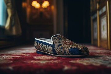 Opulent slipper fit for a palace. Generative AI