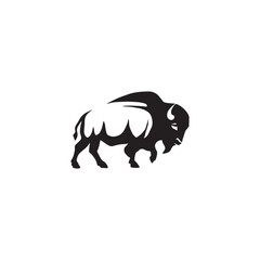 Bison logo icon vector.