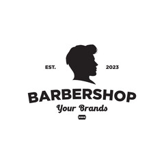 Barbershop logo icon vector.