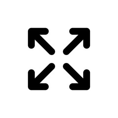 Fullscreen icon vector. expand fullscreen icon
