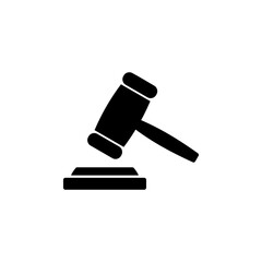 Gavel icon vector. judge gavel icon. auction hammer