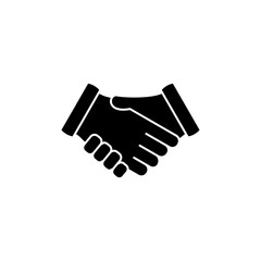 Hand shake icon vector. business handshake. contract agreement. partnership