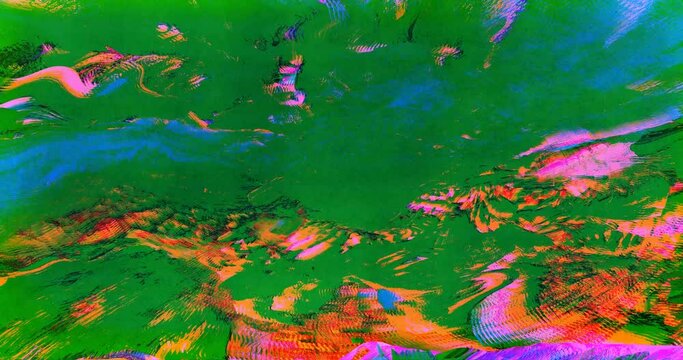 Cosmic Vortex - Glitch Psychedelic Abstract Background for a Dreamy Video. Create a visually interesting and dynamic background for various types of media projects.